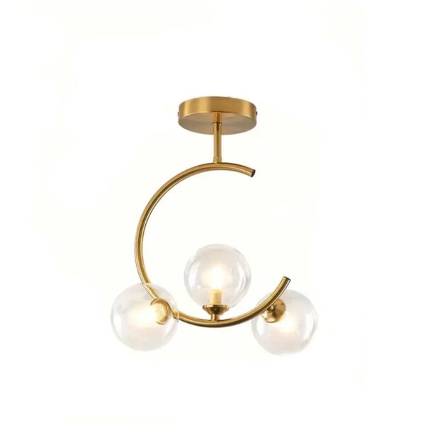 1pc Merbotin 3-Light Modern Semi Flush Mount Ceiling Light For Bedroom Hallway Dining Room