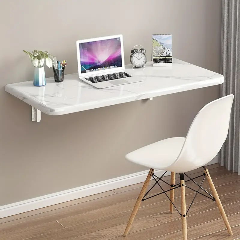 Wall-Mounted Folding Desk, Wood Floating Drop-Leaf Table - Image 4