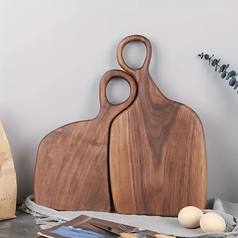 Walnut Wood Cutting Board Set for Couples, Perfect for Kitchen Decor - Image 4