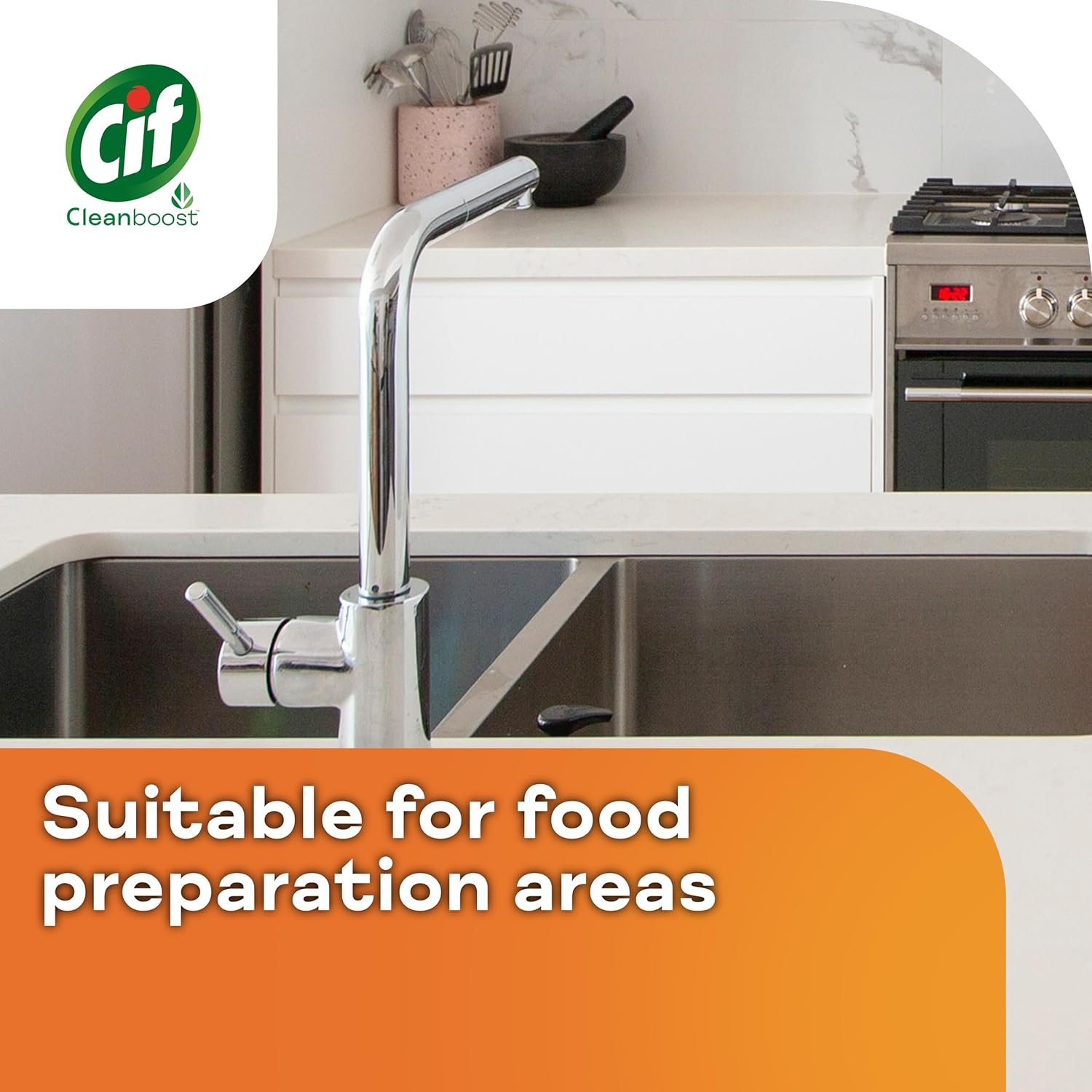 Cif Cleanboost Kitchen Spray 100%, 500 ml - Image 2