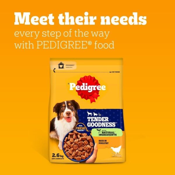 PEDIGREE TENDER GOODNESS Adult Medium/ Large Dry Dog Food with Poultry 2.6kg - Image 4