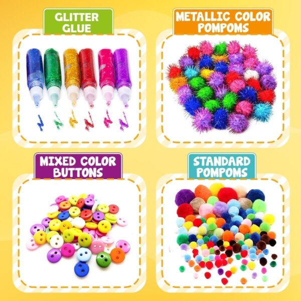Arts and Crafts Supplies for Kids - Kids Craft Kit with Art Supplies & Craft Supplies -  Gifts for Age 4-6, 6-8, 8-12 - Image 6