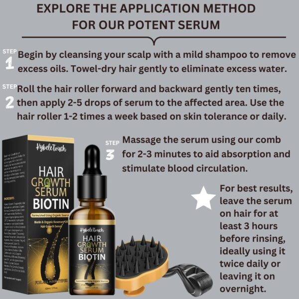 Hair Growth Serum 100% Natural Organic Hair, Hair Loss Treatment For Men,Women - Image 5