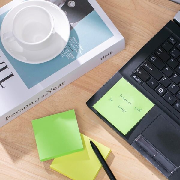 Wowivy 24 Pads - 3 in x 3 in Sticky Notes, 8 Colors Post Self Stick Notes Pads -  82 Sheets/pad - Image 5