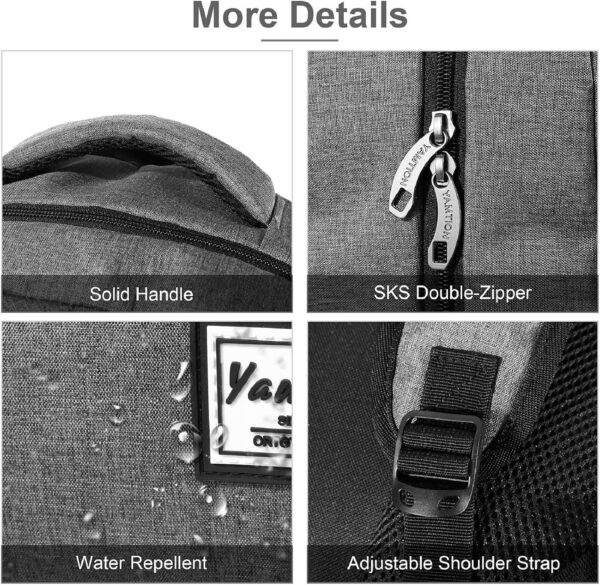 YAMTION Backpack 17.3 Inch Waterproof Business Backpack with USB Charging for University | School - Image 4