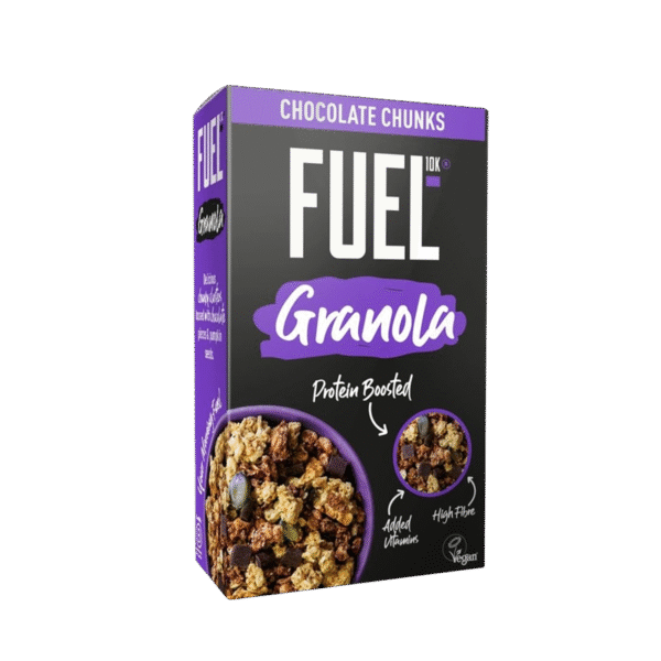 FUEL10K Chocolate Chunky Granola, Protein Boosted & High in Fibre, 400 g (Pack of 6)